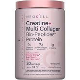 NeoCell Creatine Monohydrate Powder | 10 oz | with Multi Collagen Peptides | Hair, Skin &amp; Nails Supplement | Unflavored | for Women and Men