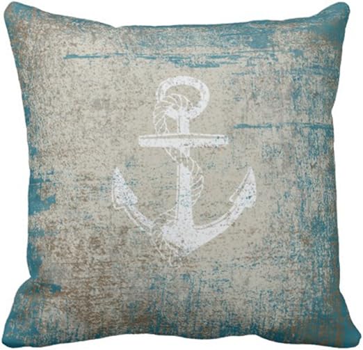 Amazon Com Emvency Throw Pillow Cover Summer Nautical Anchor