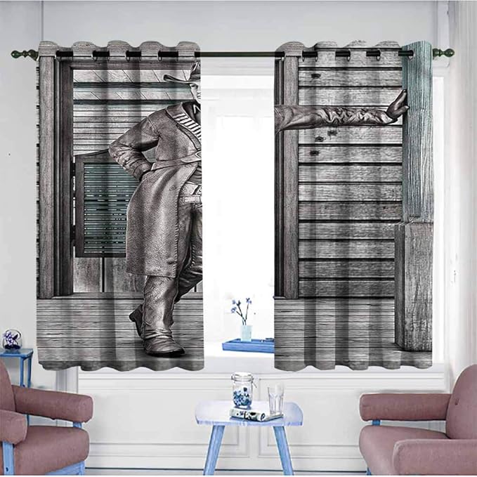 Mdxizc Breathable Curtain Western Young Handsome Cowboy West Bedroom
