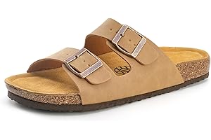 E E EMPTY ENTIRE E E EMPTY Sandals Women Adjustable Double-Buckle Smooth Sandals, Comfortable Cork Sandals Suitable for Both Men and Women, with Bow Support