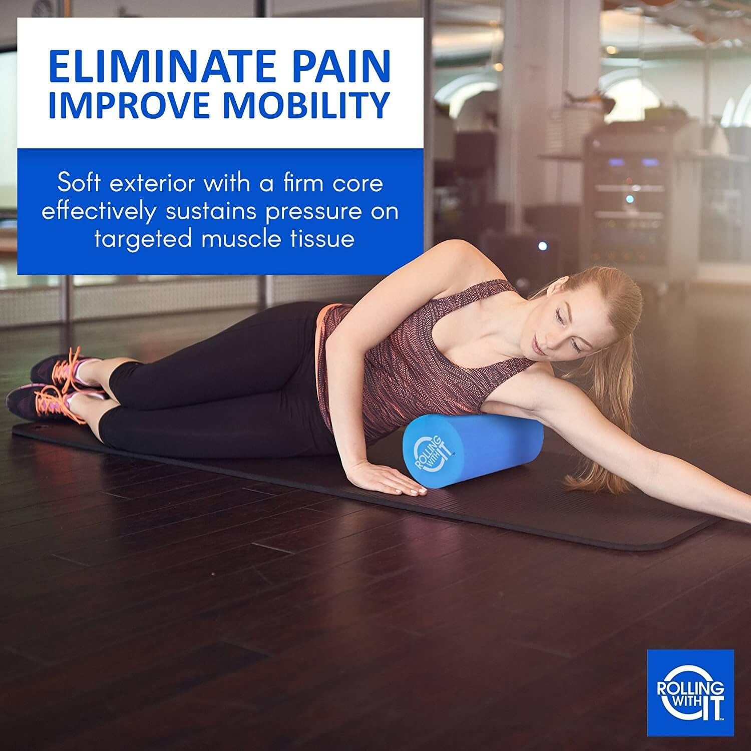 Therapeutic Grade Premium EVA Foam Roller - Tight Muscles Pain Relief, Best Firm High Density Foam Rollers for Exercise, Perfect Method to Melt Soreness, Eco-Friendly Back Roller - Select Size Below : Sports & Outdoors