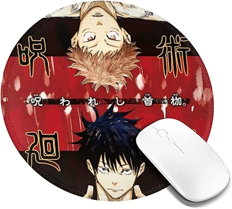 Amazon Co Jp 呪術廻戦 マウスパッド レザー 丸型 ゴム製裏面 ゲーミングマウスパッド かわいい Pc パソコン デスクマット 滑り止め xcm ホビー