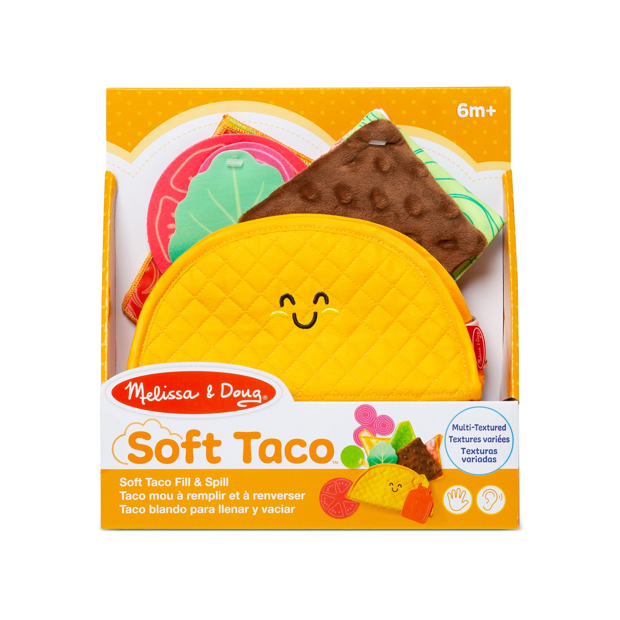 Melissa & Doug Multi-Sensory Soft Taco Fill & Spill Infant Toy - Sensory Toys For Babies, Baby Taco Toy, Baby Toys For Ages 6 Months And Older