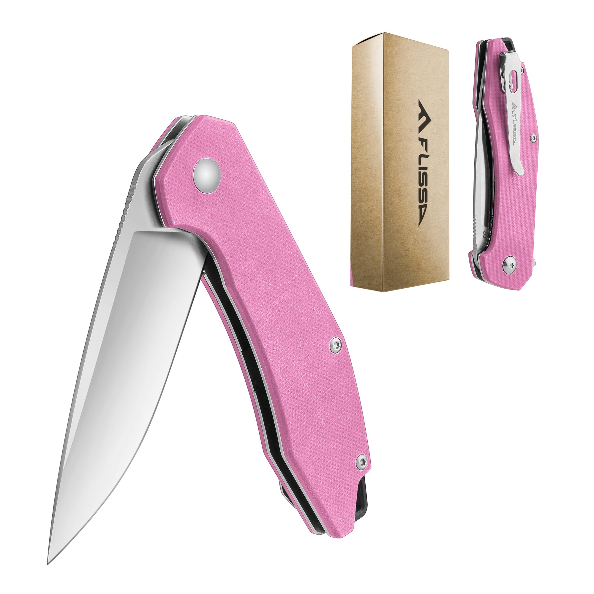 FLISSA Pocket Knife, Folding Tactical Knife with