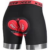 X-TIGER Cycling Underwear Mens Bike Shorts 5D Padded Mountain Biking Riding Shorts with Anti-Slip Leg,Bicycle Liner Shorts