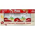Pomì Weekend Trio. 3-Pack of Italian Tomato Sauces with Strained, Chopped, and Finely Chopped Tomatoes – 100% Fresh, No Salt Added, No Additives, BPA-Free (26.46oz Each)