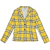 Clueless womens Clueless Cher Yellow Plaid Jacket