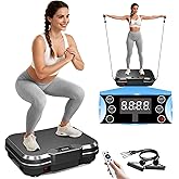 AoraPulse Vibration Plate Exercise Machine, Vibration Plate for Lymphatic Drainage Weight Loss, 400 Lbs Capacity Full Body Workout Vibrate Fitness Platform for Home Women Men
