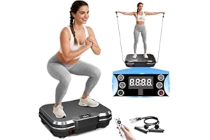 AoraPulse Vibration Plate Exercise Machine, Vibration Plate for Lymphatic Drainage Weight Loss, 400 Lbs Capacity Full Body Workout Vibrate Fitness Platform for Home Women Men