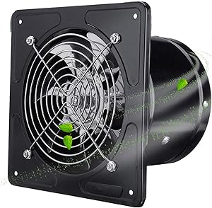 Exhaust Fan 6 inch Silent Wall Extractor Exhaust Ventilation Fan Bathroom Kitchen Toilet Black 220V