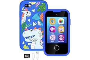 MOFGDNI Kids Smart Phone Gifts and Toys for Boys Ages 3-8, Cell Phone for Kids with Dual Camera, MP3 Music Player, Games Dinosaur Toddler Phone Toy Birthday Gifts for Boys Girls 3 4 5 6 7 8 Years Old