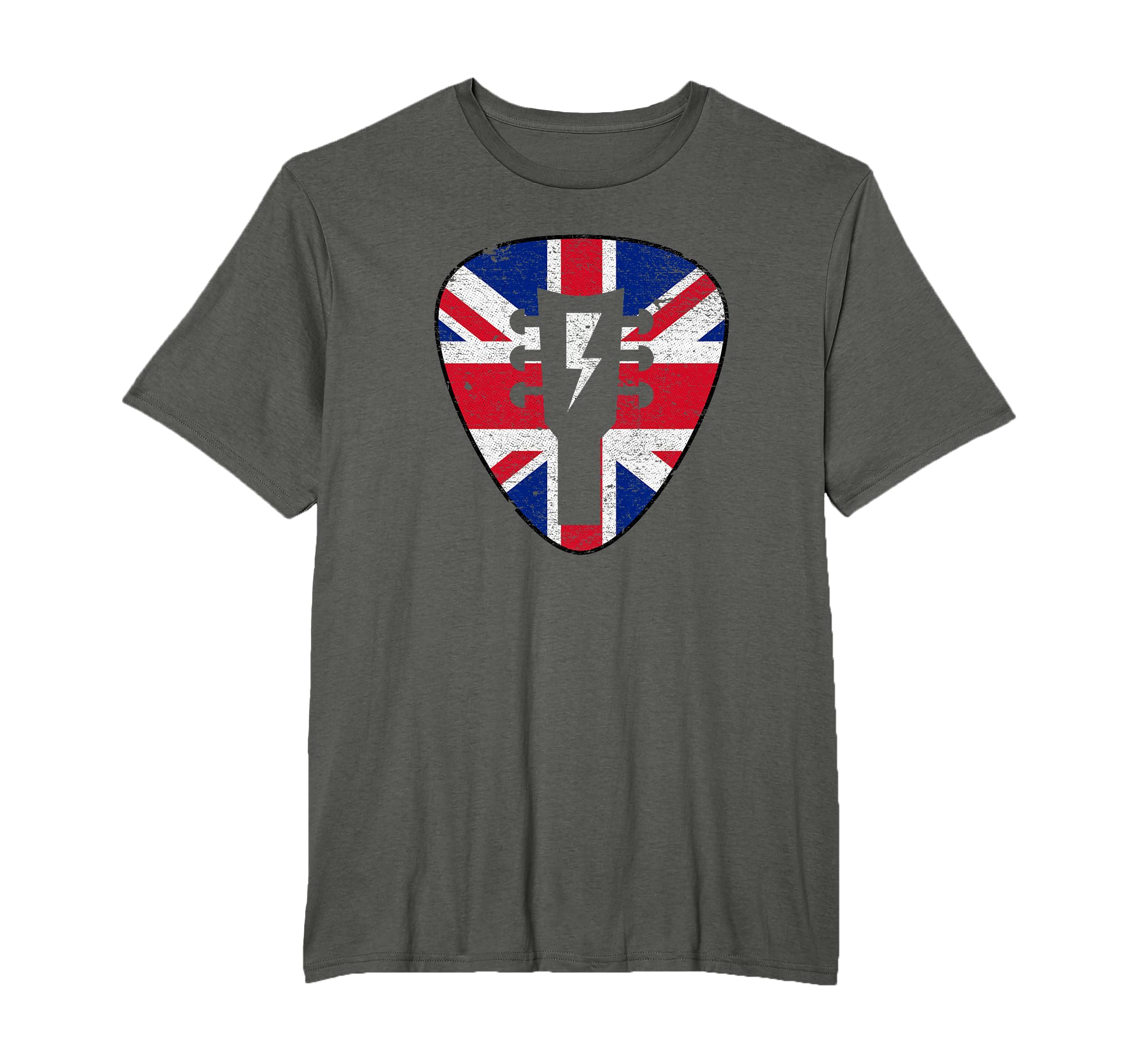 Guitar Pick Union Jack Flag Guitarist Vintage T-shirt Gift T-Shirt