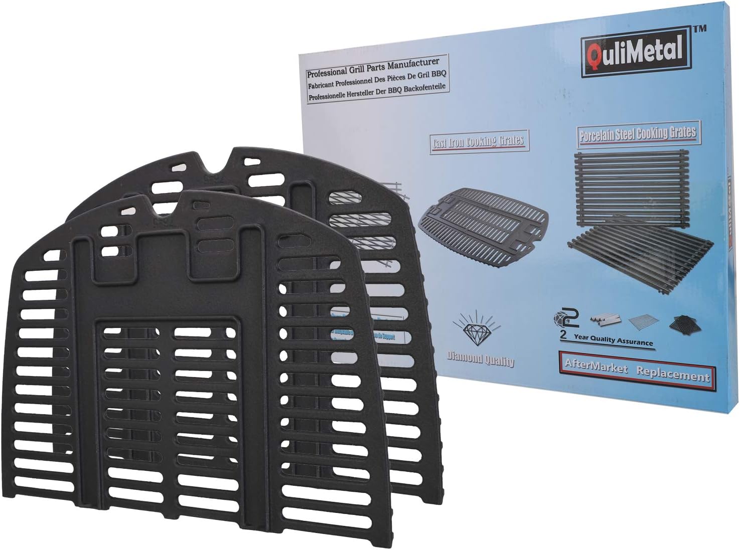 QuliMetal 7645 Cooking Grates for Weber Q200, Q220, Q2000 Series, Q2400 Gas Grill : Garden & Outdoor