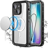 AICase for iPhone 14 Case Waterproof, Compatible with Magsafe Magnetic Protective iPhone 14 Phone Case, Water Proof Mag Safe Magnet Shockproof Full Body Clear with Screen Protector
