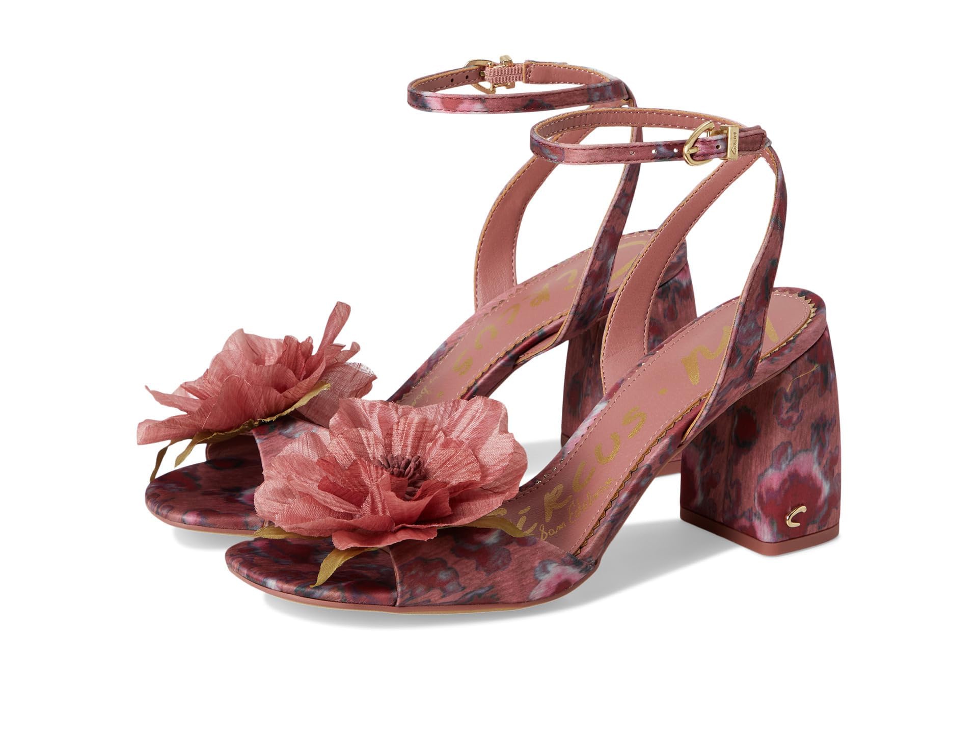 Photo 1 of Circus NY by Sam Edelman Women's Aria Flower Heeled Sandal, Berry Blush Multi, 8.5