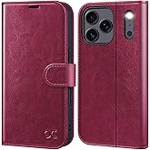 OCASE Compatible with iPhone 17 Pro Max Wallet Case, PU Leather Flip Folio Case with Card Holders RFID Blocking Kickstand [Shockproof TPU Inner Shell] Phone Cover 6.9 Inch 2025, Burgundy