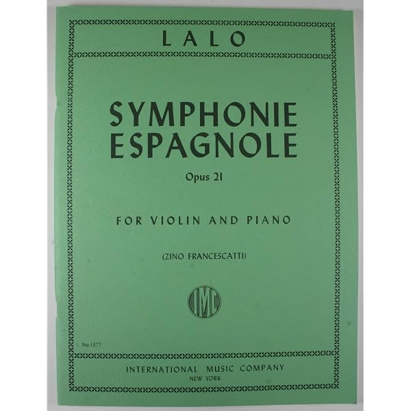 Amazon.com: Lalo Edouard Symphonie Espagnole, Op. 21 - Violin and