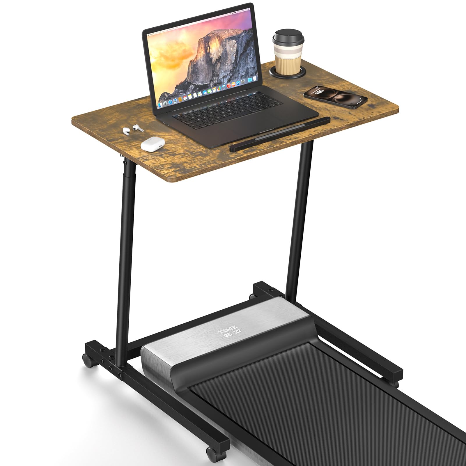 Eocnrhe Treadmill Desk, Mobile Small Standing Desk with Wheels for ...