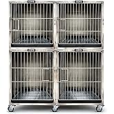 Cove Products Stainless Steel Modular Cage Bank Kit Family (Stainless Steel 3 or 4 Unit Cage Bank Kit)
