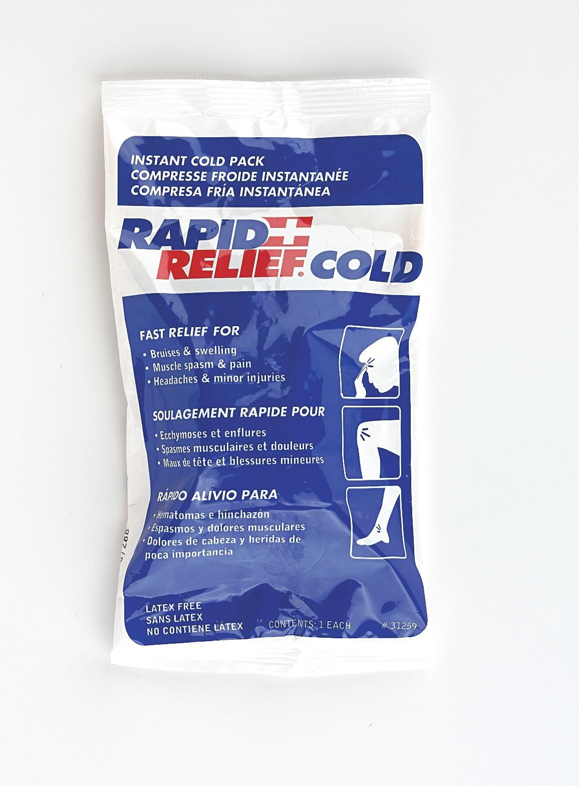 Instant Cold Pack, White/Blue, 4In. x 6In
