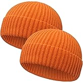 JYxingchi Wool Fisherman Beanies for Men Women Short Cuff Knit Beanie Winter Warm Hats Trawler Hat Stylish Watch Cap