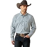 ARIAT Men Pro Series Townes Classic Fit Shirt Dark Teal