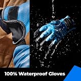 toolant 100% Waterproof Winter Gloves Touchscreen Thermal Insulated Blue Large view 2