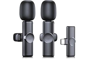 RICCHI Wireless Lavalier Mini Microphone USB C for Android Phone, Type C Wireless Mic for Video Recording, Clip On Lapel Mini Microphone for Interview Vlog Podcast, YouTube, TikTok