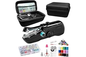AOVLY Handheld Sewing Machine, Beginner's Wewing Kit with Storage, Two Power Supply Modes, Electric Switch, Simple Operation, Portable Mini Sewing Machine, Beginner's Sewing Machine