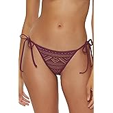 Becca Womens Color Code Tie Side Bikini Bottom, Cheeky Coverage, Swimwear Separates for Women