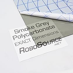 Smoke Grey Polycarbonate Clear Plastic Sheet 12" X