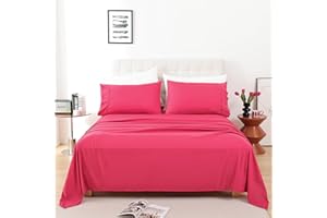 Whitney Home Textile Twin Sheet Set - 3 Piece Soft Microfiber Bed Sheets for Twin Size Bed, Fit Deep Pocket Cooling Sheets and Pillowcase Set, Hotel Durable Wrinkle Free Sheets