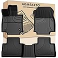 RAV4 Floor Mats AOMSAZTO Floor Liners Fit for Toyota RAV4 2019-2025 (Not Fit Hybrid): All Weather Automotive Floor Mats - 1st & 2nd Row Full Set Rubber Floor Liners - Anti Skid Car Mats