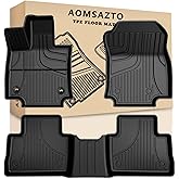 RAV4 Floor Mats AOMSAZTO Floor Liners Fit for Toyota RAV4 2019-2025 (Not Fit Hybrid): All Weather Automotive Floor Mats - 1st & 2nd Row Full Set Rubber Floor Liners - Anti Skid Car Mats
