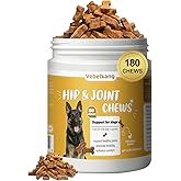 180 Chews Glucosamine Chondroitin Joint Chews for Dogs, Chicken Flavor 13 in 1 with Glucosamine, Chondroitin, MSM, Omega-3 Support Hip & Joint Support - Joint Pain Relief Flavored Fit All Breed