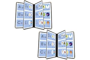 DUPDMKIN 2 Pack Menu Covers 8.5 x 11 Inch, 4 Page Restaurant Menu Covers, Menu Book for Homeschool, Menu Holder