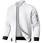 SAVKOOV Mens Loose Fit Lightweight Jacket Casual Stylish bomber Jacket