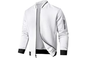 SAVKOOV Mens Loose Fit Lightweight Jacket Casual Stylish bomber Jacket