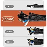 shinfly Cable Tidy Sleeve 13 mm Self-Closing 10 m Cable Management view 2