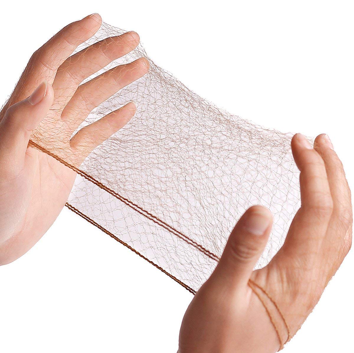 50PCS Hair Nets Invisible Elastic Edge Mesh Bun Hair Nets for Ballet