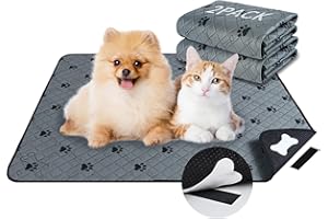 ColorfulLaVie Reusable Pee Pads for Dogs, Washable Puppy Pee Pads Waterproof Dog Training Pads, Fast Absorbent Pet Pads for Dog Bed Mats, Anti-Slip Pet Training Pads with Hook&Loop Pet Supplies