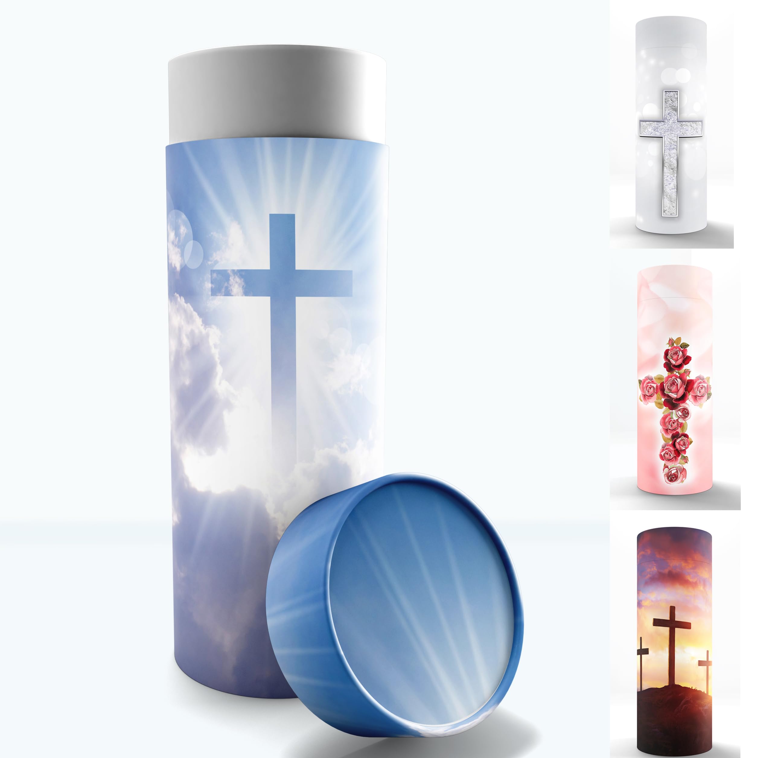 Religious Crosses Cremation Urns Biodegradable & Eco Friendly Cremation Urns for Adult Ashes, Burial Urns, Scattering Tube for Ashes, Scattering Urns for Human Ashes