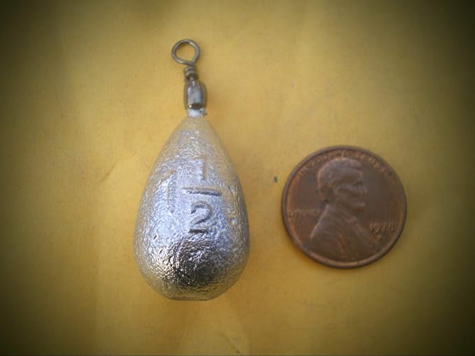 30 Bass Casting Black Swivel Bell Fishing Weights Sinker