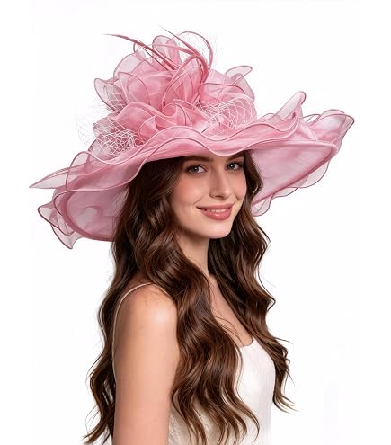 Derby Hat for Women 2024 Organza Tea Party Fascinator Hats  display picture 1