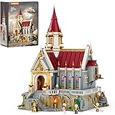 LUMIBRICKS Medieval King's Castle Treasury Building Bricks Set - Middle Ages City Town Modular Collection Display Kit with Mi