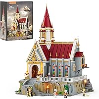 LUMIBRICKS Medieval King's Castle Treasury Building Bricks Set - Middle Ages City Town Modular Collection Display Kit with Mi