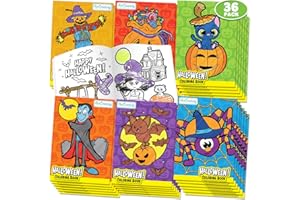 ArtCreativity Halloween Coloring Books for Kids – 36-Pack Mini 5”×7” Booklets – Non-Candy Trick-or-Treat Favors, Goodie Bag Fillers, Classroom Prizes, Party Handouts & Fall Crafts