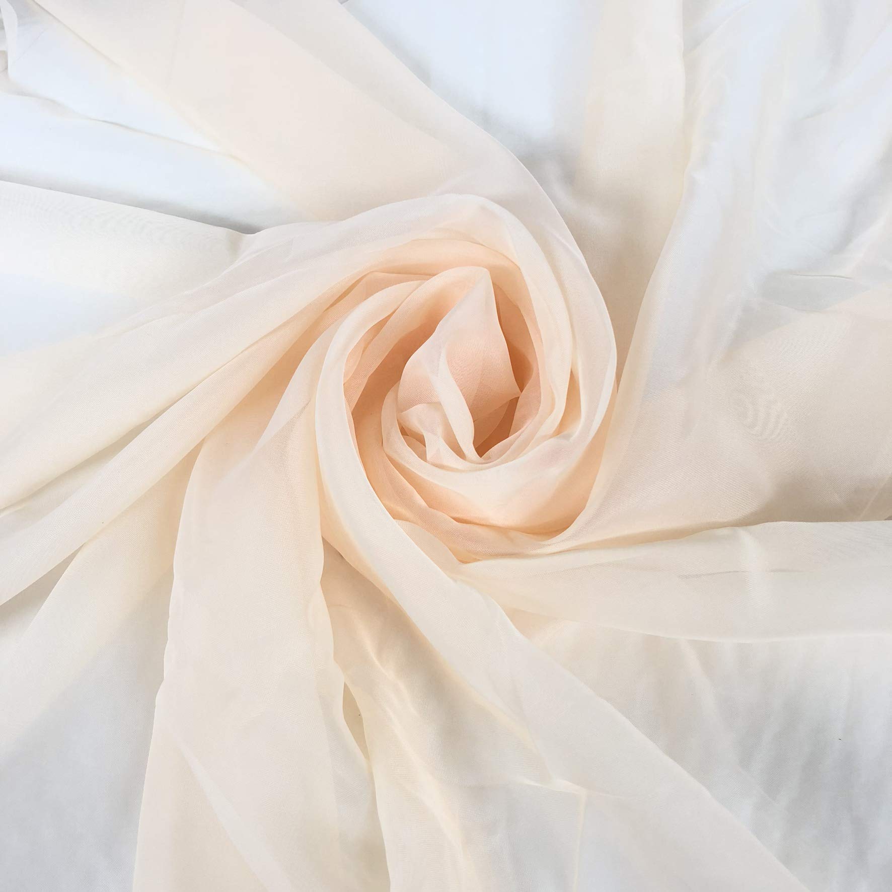 Megachest Wedding Drape Voile Fabric 58 Inches Wide DIY Material (Champagne, 5 Meters Long) — image 1