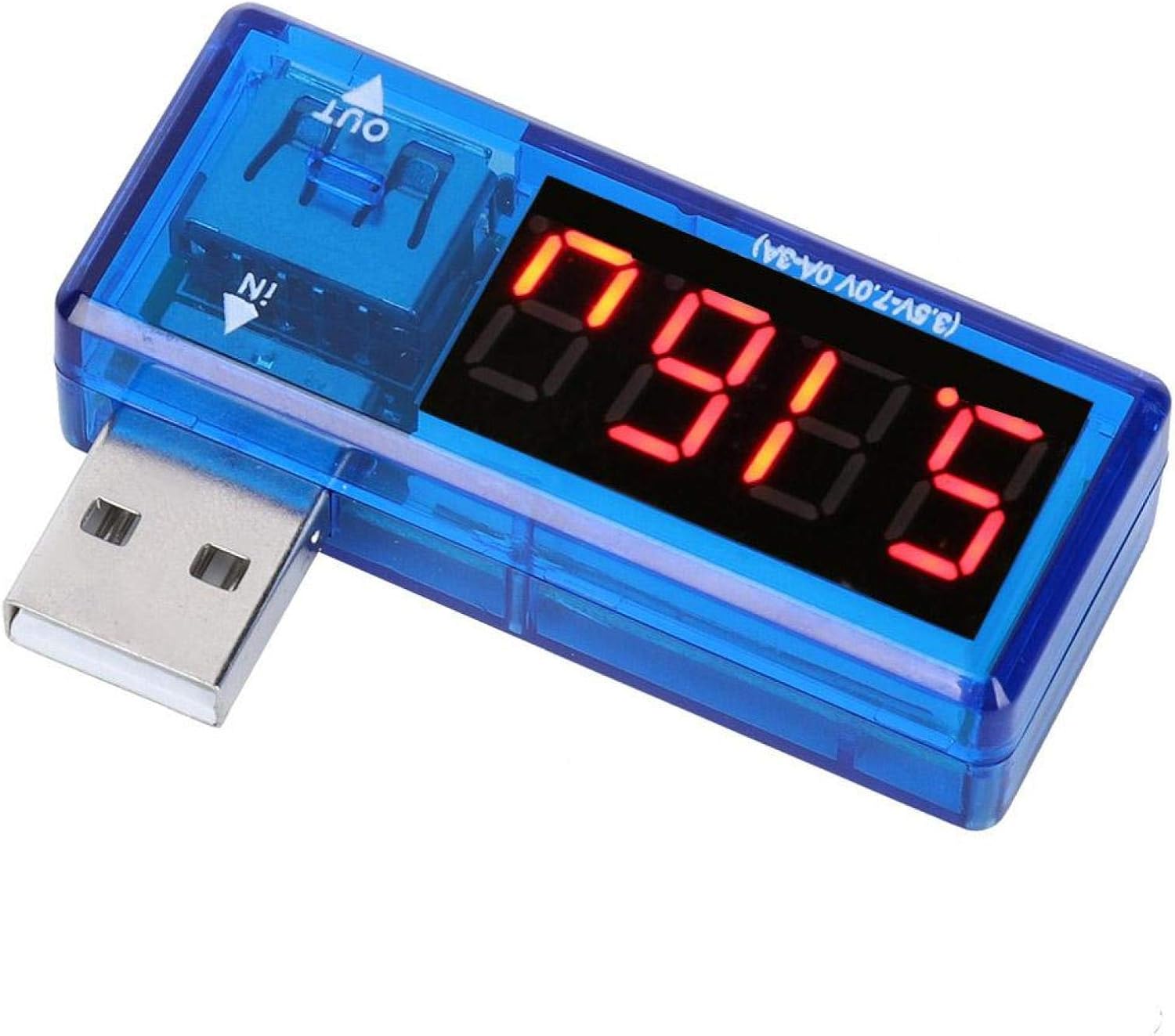 USB Tester, 0A3A USB Voltmeter Ammeter, Portable MultiPurpose for