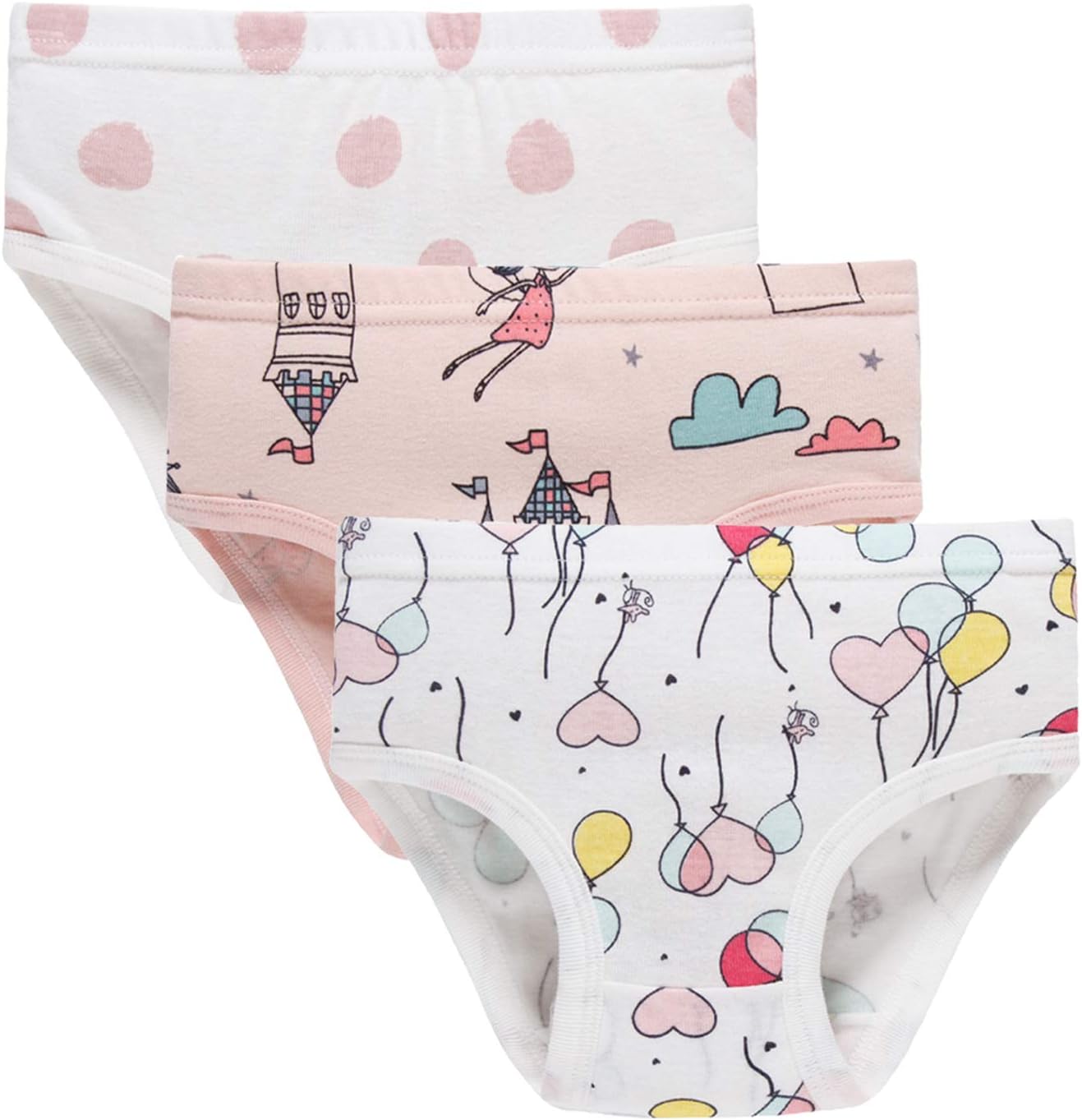 Hahan Baby Soft Cotton Panties Cotton Little Girls Underwear Toddler Briefs